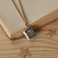 Flower book necklace - Blue book
