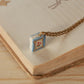 Flower book necklace - Blue book