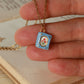 Flower book necklace - Blue book