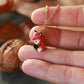 Fox necklace - walnut box