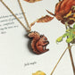 Wooden squirrel necklace