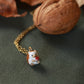 Hedgehog necklace - walnut box