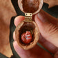 Sleeping squirrel necklace - walnut box
