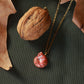Sleeping squirrel necklace - walnut box