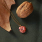 Sleeping squirrel necklace - walnut box