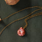 Sleeping squirrel necklace - walnut box