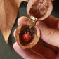 Sleeping Fox necklace - walnut box