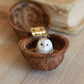 Baby owl necklace in a nutshell box