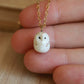 Baby owl necklace in a nutshell box