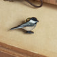 Chickadee wooden pin