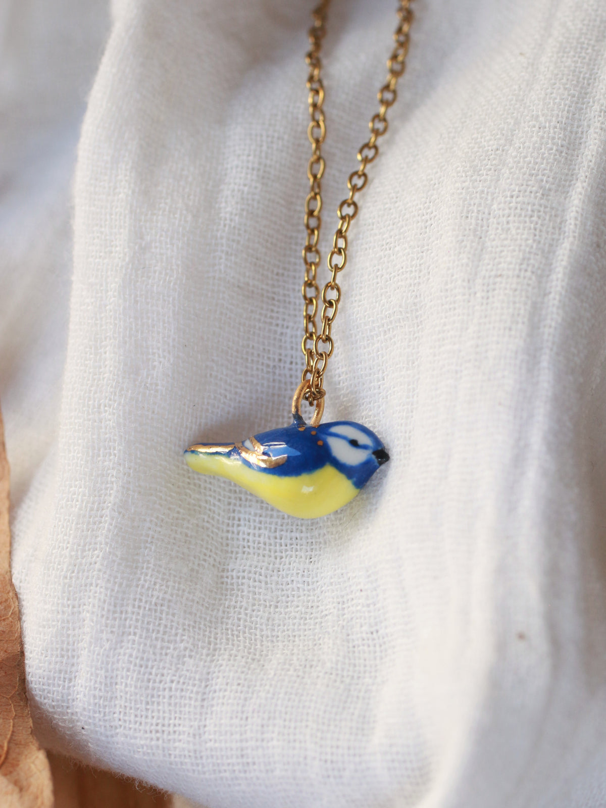 Blue tit necklace