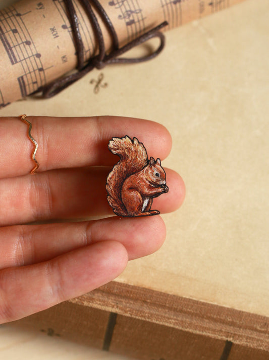 Wooden squirrel pin