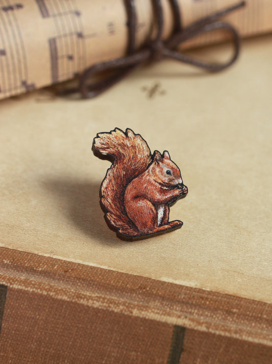 Wooden squirrel pin