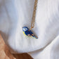Blue tit necklace