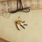 Swallow pin - wooden bird brooch