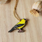 Goldfinch necklace - American goldfinch pendant