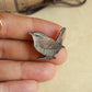 Wren pin - wooden bird pin