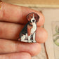 Beagle pin - wooden dog brooch