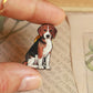 Beagle pin - wooden dog brooch