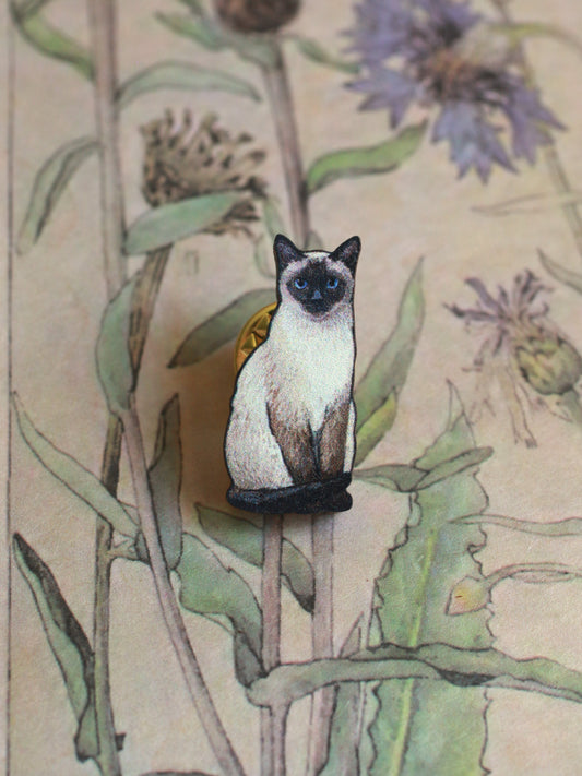 Siamese cat pin