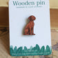 Vizsla pin - wooden dog pin