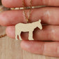 Donkey necklace - wooden donkey pendant