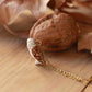 Barn owl necklace - walnut box