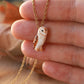 Barn owl necklace - walnut box