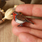 Robin pin - wooden bird brooch