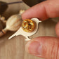 Robin pin - wooden bird brooch