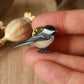 Chickadee wooden pin