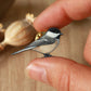 Chickadee wooden pin