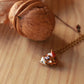 Hedgehog necklace - walnut box
