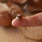 Hedgehog necklace - walnut box