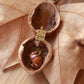Sleeping bunny necklace - walnut box
