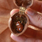 Sleeping bunny necklace - walnut box