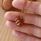 Sleeping bunny necklace - walnut box
