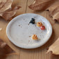 Black cat with pumpkins Ring Dish - Porcelain jewellery dish