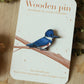 Belted kingfisher pin
