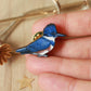Belted kingfisher pin