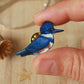 Belted kingfisher pin