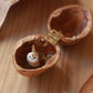 Barn owl necklace - nutshell box