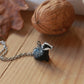 Badger necklace - walnut box