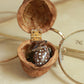 Sleeping Fawn necklace in a walnut box