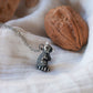 Raccoon necklace - nutshell box