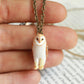 Barn owl necklace in a nutshell box