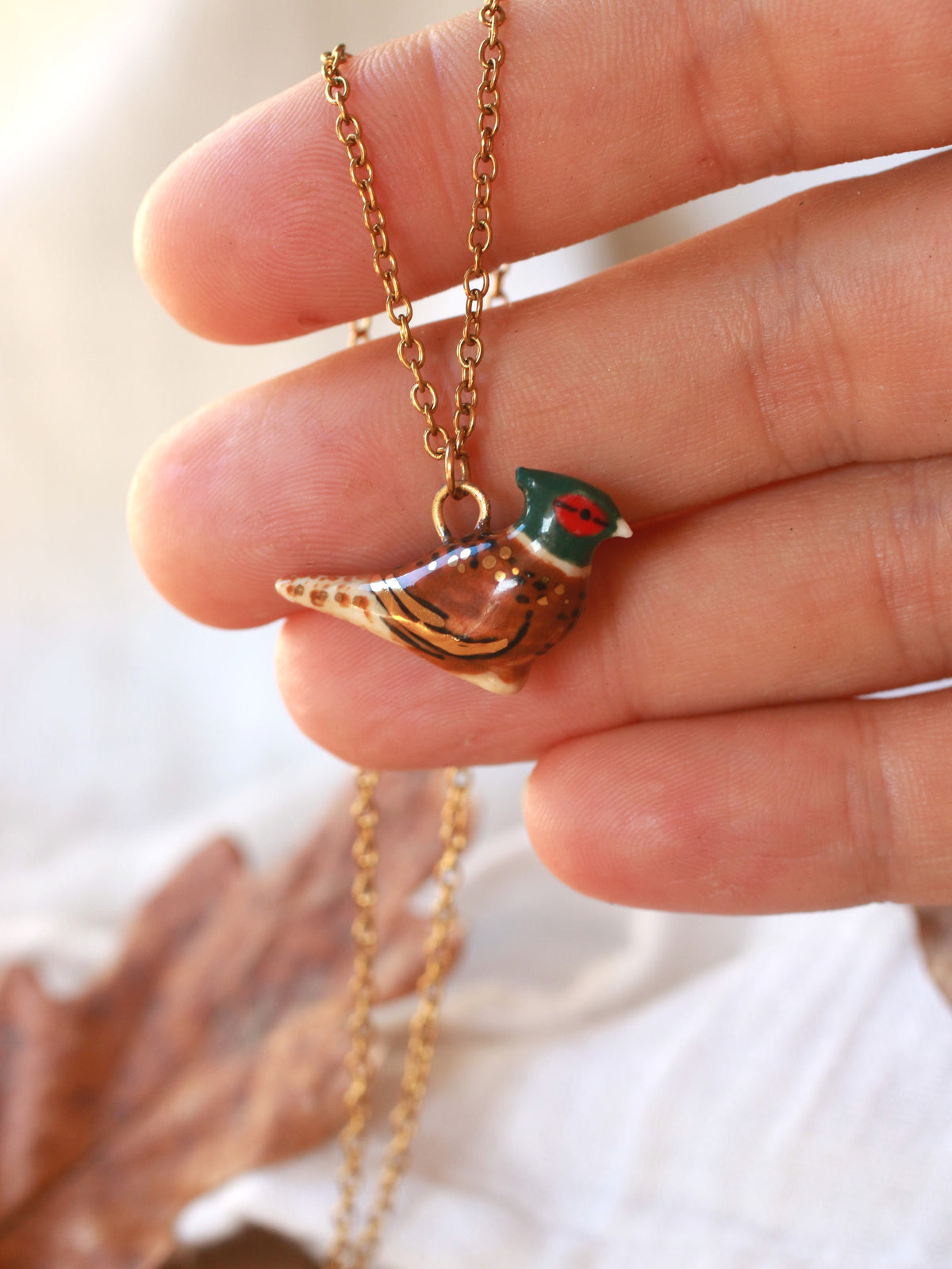 Pheasant necklace