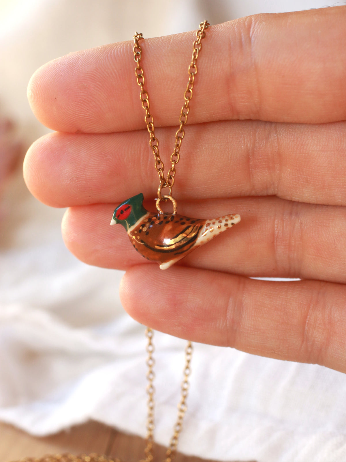 Pheasant necklace