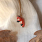 Jumping fox necklace
