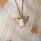 White barn owl necklace